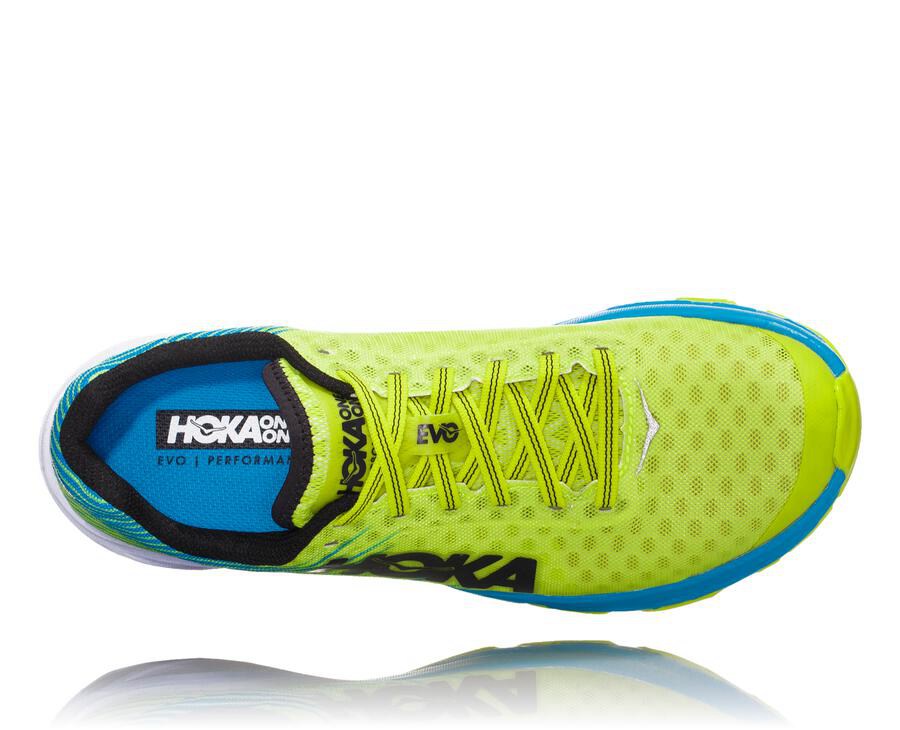 Hoka One One Koşu Ayakkabısı Kadın Yeşil/Mavi - Evo Carbon Rocket - IO4150698